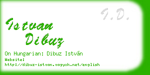istvan dibuz business card